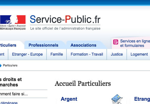 Site internet du Service Public